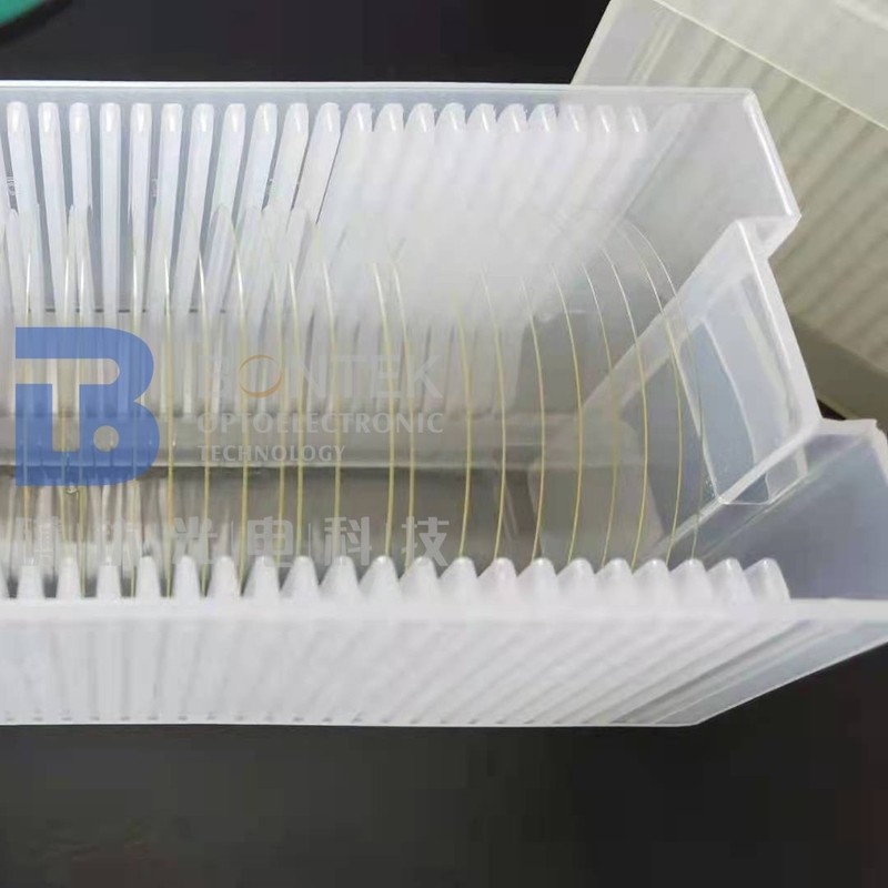 রাফনেস 1nm লিথিয়াম নিওবেট ওয়েফার 4'' 6'' 8'' অপটিক্যাল গ্রেড বা SAW গ্রেডে